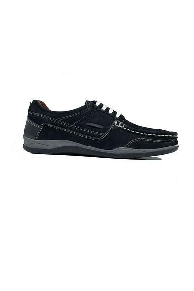 Master Black/Nubuck Lace-Up Genuine Leather Casual Men's Shoes