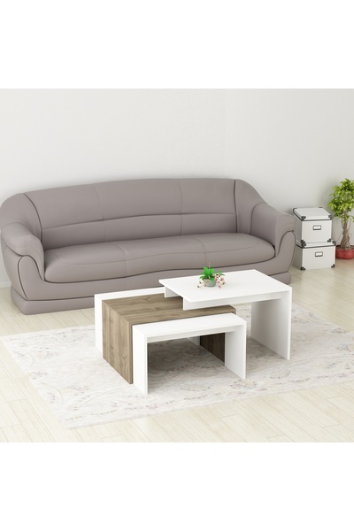 ARNETTİ Arnetti Dilara Orta Sehpa Ceviz - Beyaz