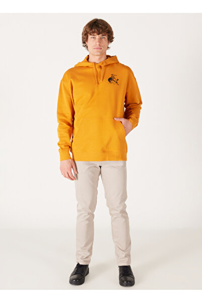 WRANGLER Худі з капюшоном помаранчевого кольору для чоловіків W656ı4h43 Худі з капюшоном