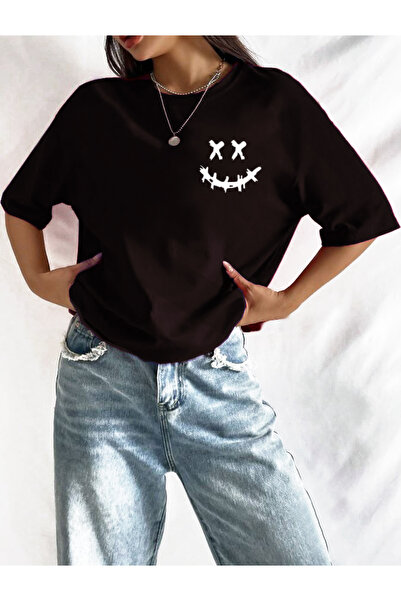 Medinenur Μπλουζάκι Unisex Smiling Face Printed