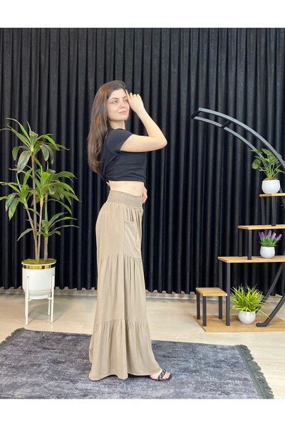 ESPOİRPLUS ΓΥΝΑΙΚΕΙΑ ΑΝΟΙΧΤΟ ΜΙΝΚ ΧΡΩΜΑ ΚΟΡΔΟΝΙ LYCRA ΥΦΑΝΤΗ ΠΑΝΤΕΛΟΝΑ