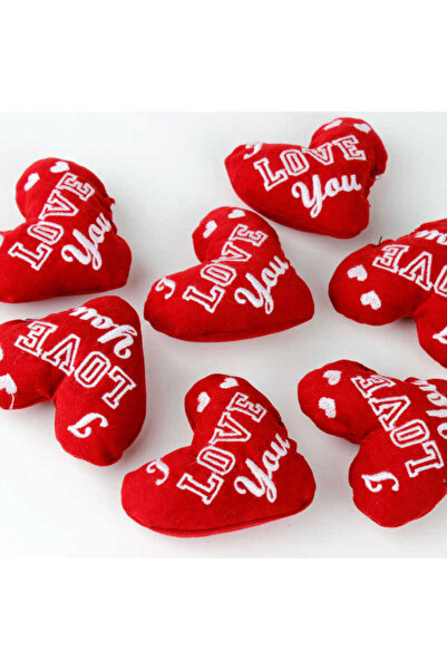 Mithbox وسادة "أحبك أحبك" على شكل قلب أحمر 8 سم - مزخرفة