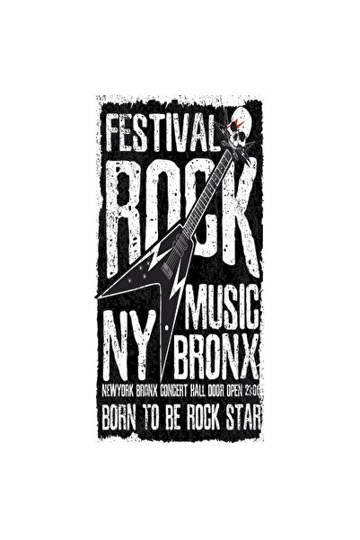 Hayat Poster rock music festival craniu chitara decor casa pictura mini poste...