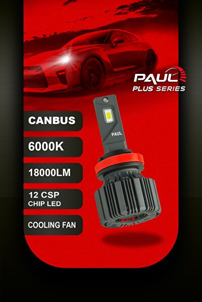 PAULLED Paul Plus H8 18.000 Lümen Güç Şimşek Etkili Odaklı Ufuk Çizgili Csp Led 1 Yıl Garanti