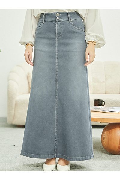 Neways Denim Skirt - Gray - Neways