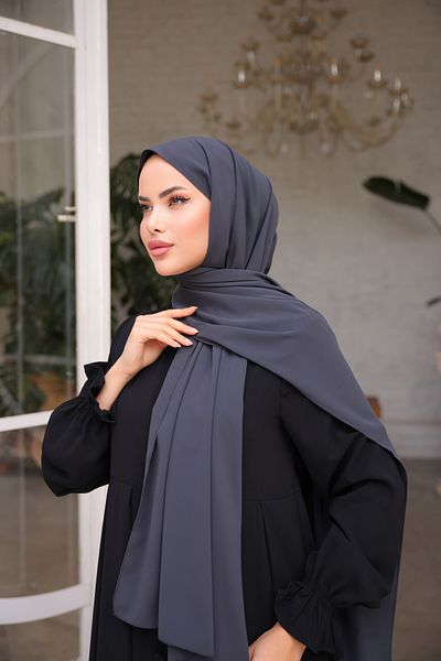 Nissra Ankanoor Anthracite Medina Silk Shawl Anka255030
