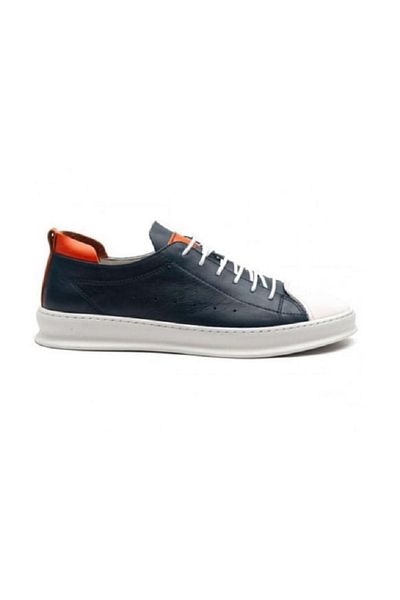 JAMES FRANCO 5580 Navy Blue Genuine Leather Men's Casual Shoes