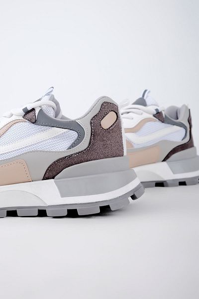 Lal Shoes & Bags Pantofi Sport damă Arbani cu Detaliu Mesh-alb