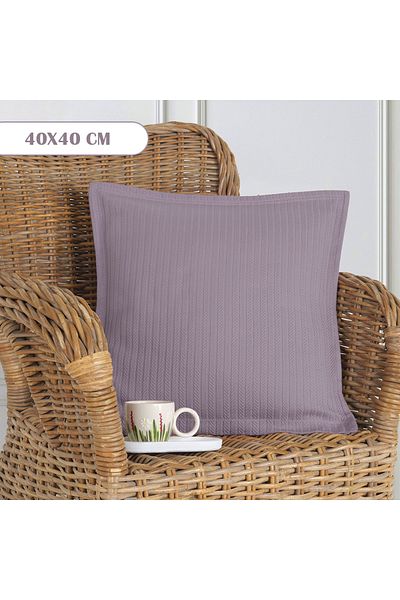 Lief Home Плетена калъфка за възглавница с шарки от пике | 40x40 (1 брой)