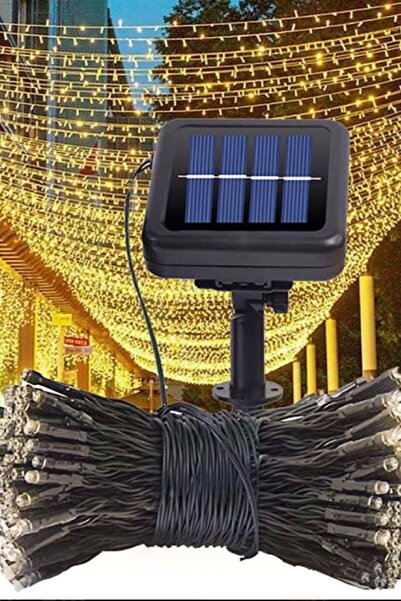 MAGICLEDCORNER Solar Led Işık 10 Metre 100 Led Güneş Enerjili Bahçe Aydınlatm...