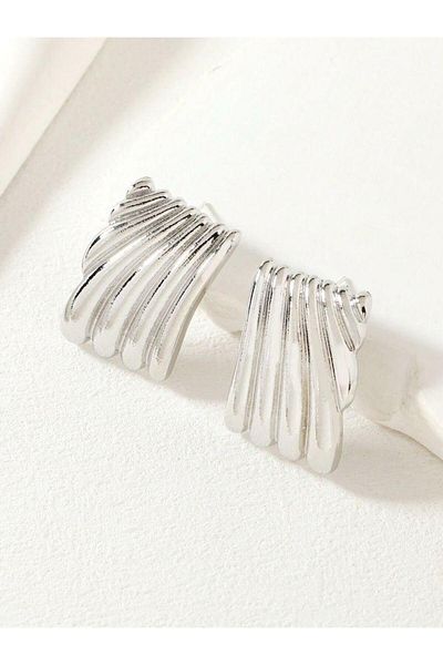RF Jewelry Hailey Bieber Wave Model Steel Earrings