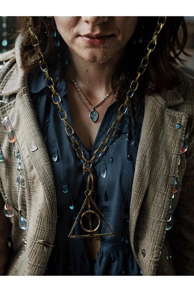 whocares Unisex Chain Necklace with Harry Potter Symbol - Antique Color Quality