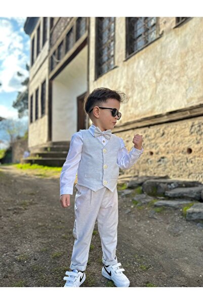 favorimkids Linen Vest Suit Holiday