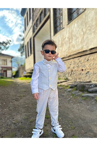 favorimkids Linen Vest Suit Holiday