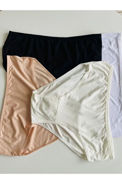 FineKids Chiloți Bato elastici, 100% bumbac, cu nervuri, talie lată, pachet de 4