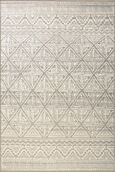 Rugs Modern Halı Covor decorativ vintage cu motiv tematic gri bej și model ge...