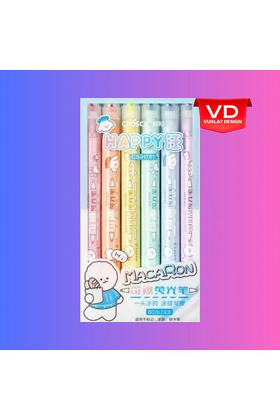 Vuslat Design Chosch CS-H781 Erasable Highlighter Double Ended Set of 6