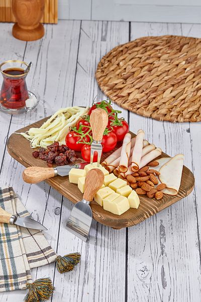 MODA OZY Natural Wooden Rectangular Dark Color Riser/Hanger/Organizer Multi-Purpose Stand