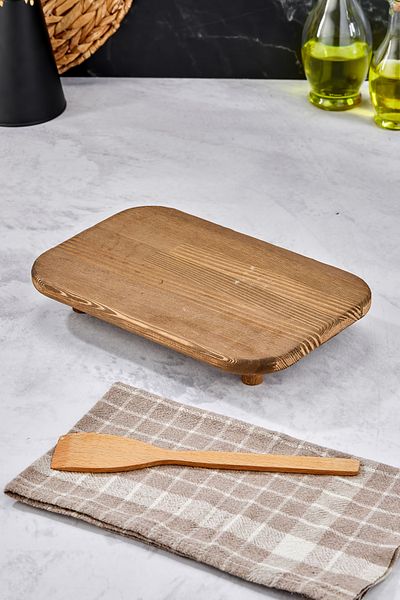 MODA OZY Natural Wooden Rectangular Dark Color Riser/Hanger/Organizer Multi-Purpose Stand
