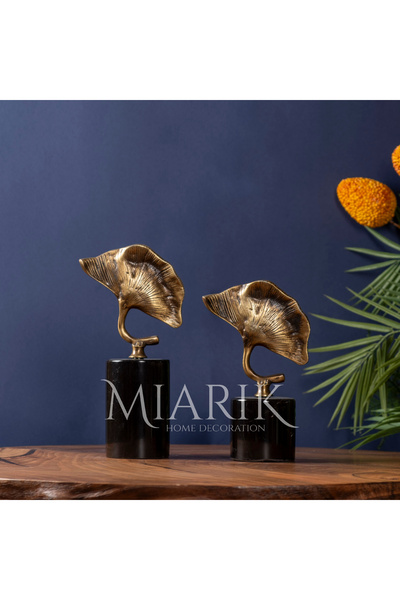 MIARIK DESIGN & DEKORASYON Dekoratif Mermer Kaideli 2 Li Eskitme Mantar Dekor