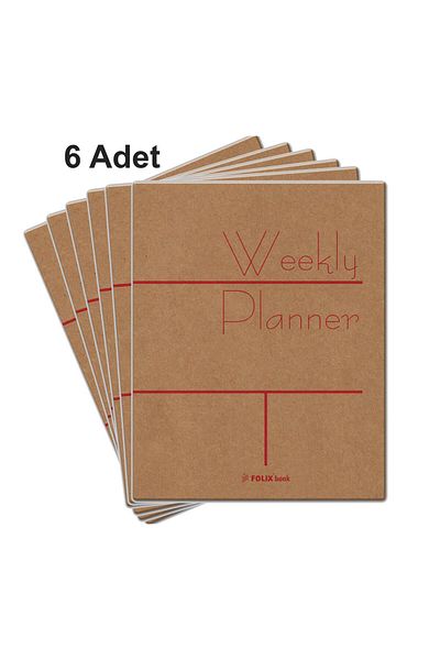 Etika Undated Student Agenda 12x17 Cm Ivory 54 YpPack of 6