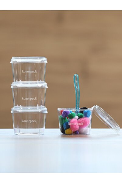 KONERPACK Magnolia Kasesi, BODEGA Kase, Tatlı Kasesi, 20 Adet KAPAKLI, 250 CC