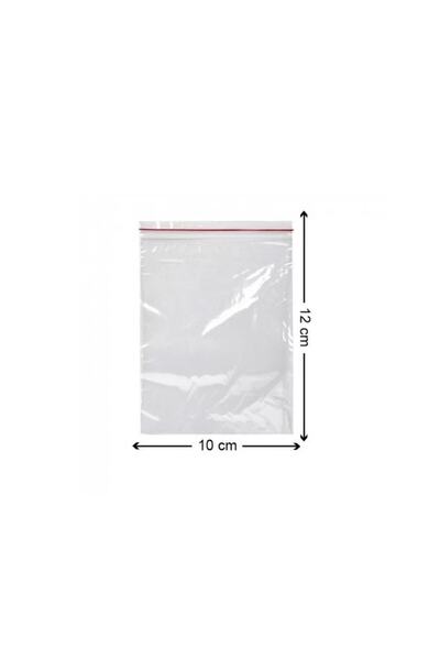 Merpak Ambalaj Kilitli Torba 10x12 Cm 100'lü Kilitli Buzdolabı Poşeti Şeffaf Kilitli Poşet Kilitli Saklama Poşeti