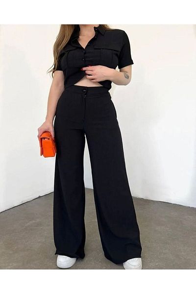 modasindoma WOMEN'S BUTTON DETAILED PANT SUIT