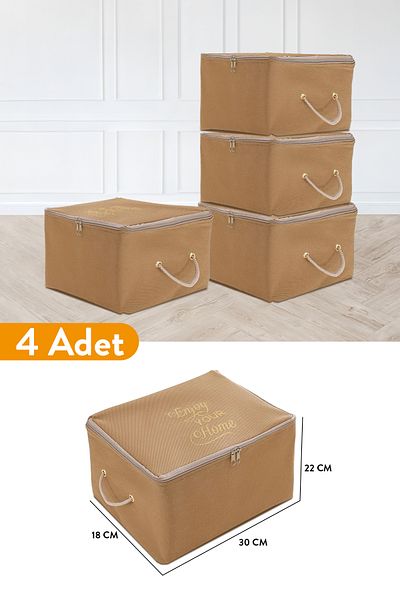 Serstil 4 броя - миниатюрна чанта за съхранение на Taba с щампа, 30 x 22 x 18 см