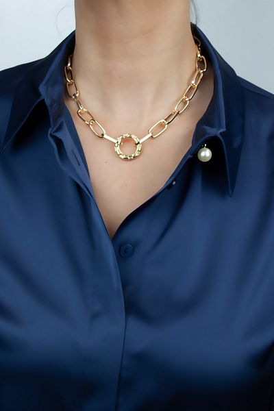 Pridza Geometric Chain Necklace Bracelet Set