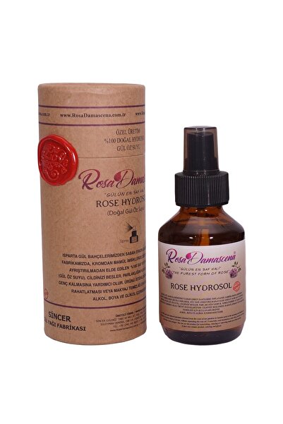 Rosa Damascena Doğal Isparta Gül Suyu Özü Rose Hydrosol %100 Saf Ve Doğal 100 Ml Sprey