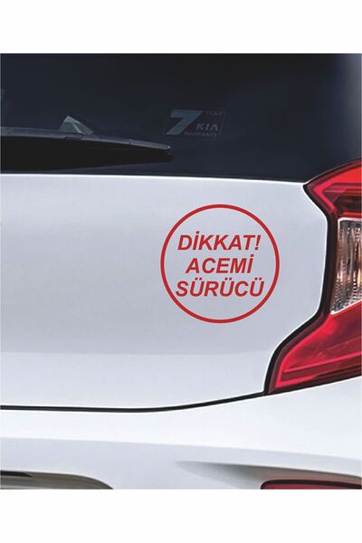 BENİMSER REKLAM Acemi Sürücü Oto Araba Sticker 30cmx23cm
