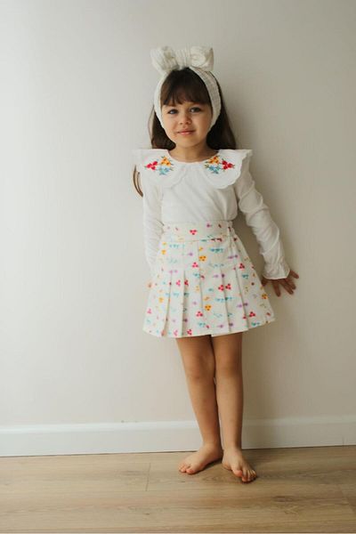 JELİBOOM White Colored Flower Detailed Premium Set