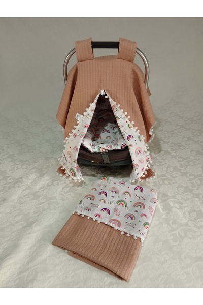 Wenaris غطاء عربة أطفال مزدوج الجوانب ووسادة وبطانية