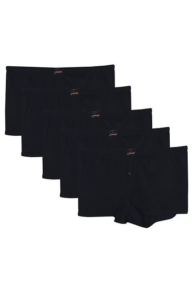 marufshop 5 Τεμάχια Plus Size Redzone Combed Cotton Boxer Black