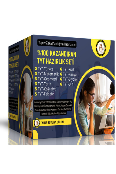 Enine Boyuna Eğitim Yüzde Yüz Kazandıran TYT Hazırlık Seti (Yapay Zeka İle Hazırlanmıştır)