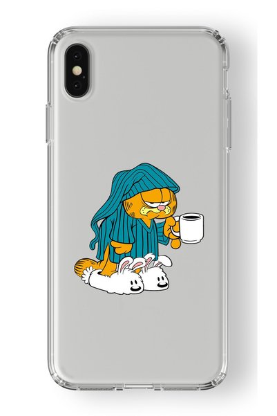 Multitronic حافظة شفافة مطبوعة بتصميم غارفيلد متوافقة مع هاتف Iphone X وXs