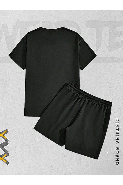 WEARTEX New Season 2-Piece Question Printed Shorts T-shirt Set