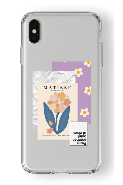 Multitronic حافظة شفافة مطبوعة بتصميم Mattise متوافقة مع هاتف Iphone X وXs