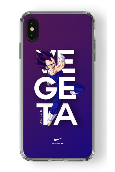 Multitronic حافظة شفافة مطبوعة بتصميم فيجيتا متوافقة مع هاتف Iphone X وXs