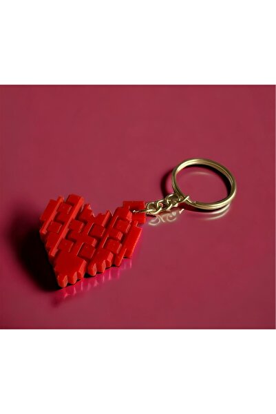 The Plasti 1 قطعة سلسلة مفاتيح على شكل قلب أحمر متحرك