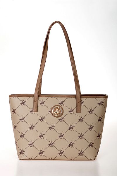 Beverly Hills Polo Club Damska torba na ramię z jasnej taupe 05BHPC8014