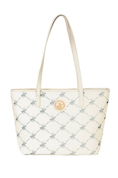 Beverly Hills Polo Club حقيبة كتف نسائية بيضاء 05BHPC8014