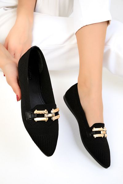 SOHO Women's Black Ballerinas 19044