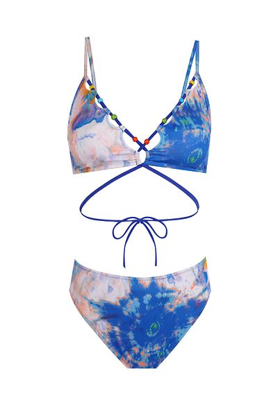 ZEKİ Set de bikini albastru pentru femei
