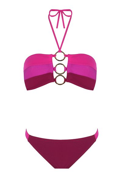 ZEKİ Strapless Bikini with Ring Accessory