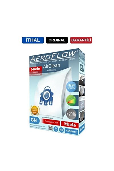 AeroFlow Sac de praf Classic C1 compatibil Powerline Gn Miele (pachet de patru)
