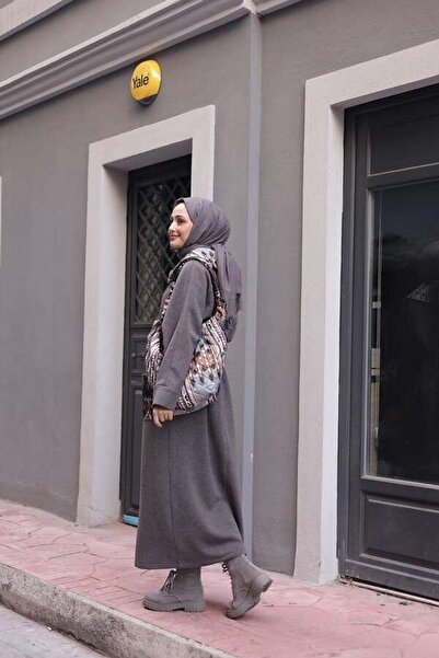 ESRA KEKÜLLÜOĞLU Kadın Mihriban Petit Desenli Kap-Antrasit