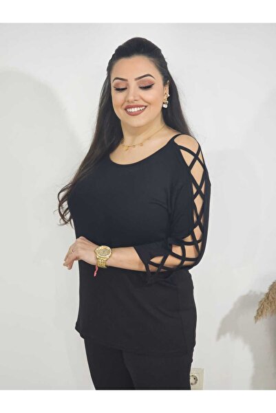 Melis Designer Μπλούζα με χιαστί μεγάλου μεγέθους