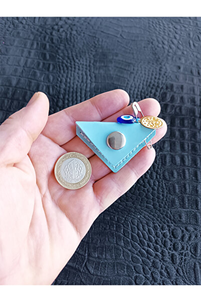 ViP GiFT Mini Bebek Cevşeni Dualı Kolye Muska Hakiki Deri El Yapımı Üçgen